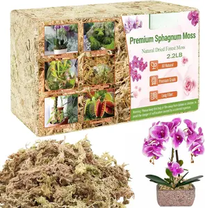 2.2 LB  Sphagnum Moss for - 40QT  Long Fibered Sphagnum Peat Moss  Moss Dried, Carnivorous  Moss Orchid Potting Mix for Orchids, Carnivorous , Succulent