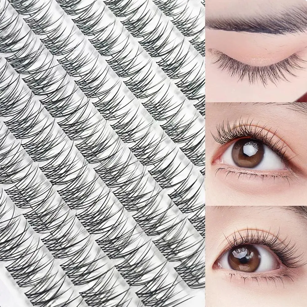 120 bundles Mink False Eyelash Natural Fishtail Lash 3D Russian Individual Eyelash Extension Cluster Makeup Tool Wholesale 2026 New