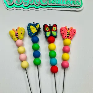 Butterfly Beadable Pokey Tool - Versatile Crafting Tool with Colorful Beads for Scrapbooking, Embroidery, and Sewing, Perfect Gift for Crafters