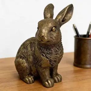 Vintage Easter Bunny Figurine, Spring Table Decor