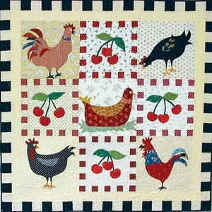 Chickens, Cherries & Checks Quilt Pattern