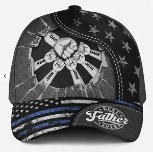 Father’s Day Custom Dad Hat – Classic Baseball Cap with Kid’s Name, Gift for Papa or Grandpa