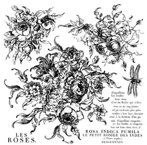 Rose Toile 12x12 IOD Stamp