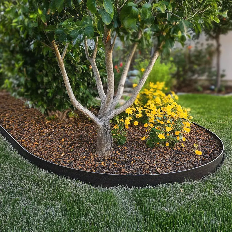 EdgePro Corten Steel Landscape Edging - 20ft Section with Connector Clips