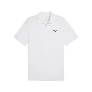 PUMA Mens Essentials Pique Short Sleeve Shirt Casual Tops Casual - White