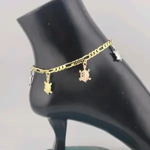 tobillera gold plated