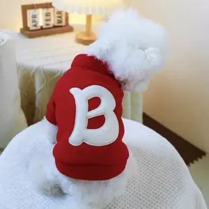 Letter B Sweatshirt for Pets, Dog, Cat & Puppy Two-Legged Clothes, Teddy Pomeranian Shih Tzu Small Dogs Wearable, Comfortable Pet Clothing, Sweater