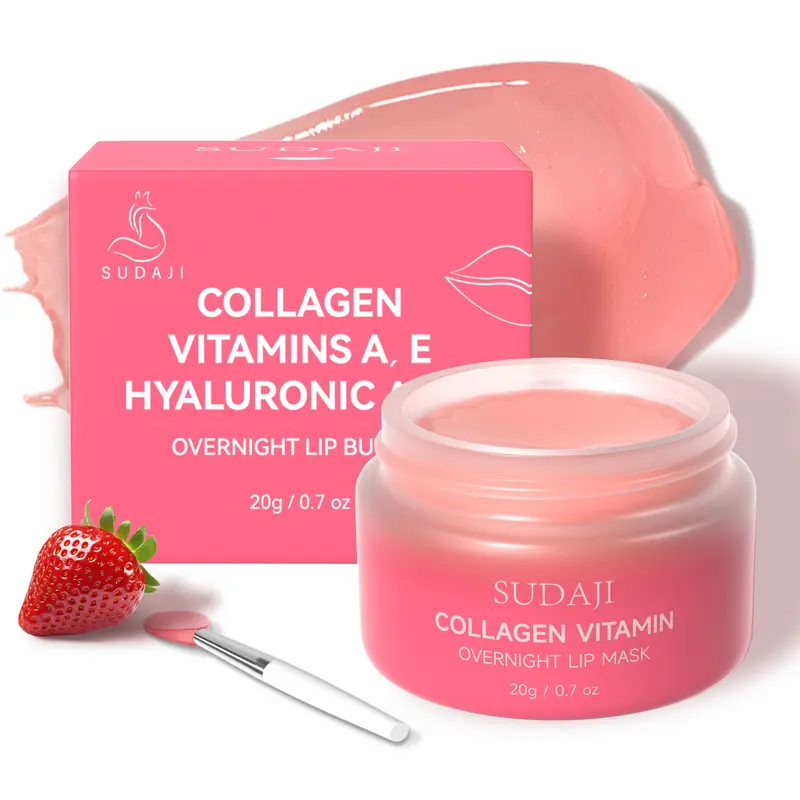 Lip Mask with Hyaluronic Acid - Overnight Butter Balm - Moisturizer for Very Dry Lips Skincare Collagen Comfort Moisture Hydrate Hydrating Moisturizing, Lip Care, Hydration & Moisturizing Lip Treatments