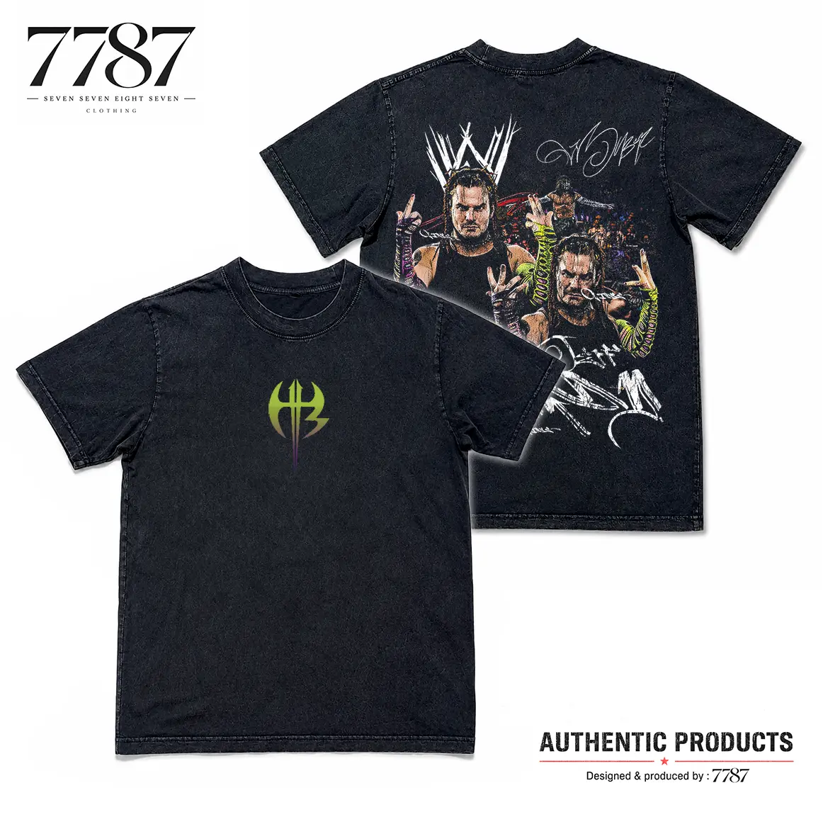 Jeff Hardy Extreme Signature Graphic Oversized Tshirt – Menswear Streetwear Cotton Crewneck, Soft Fabric, Iconic Wrestling Art