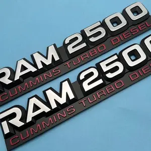 2PCS Front Door Side Emblems For RAM 2500 Cummins Turbo Diesel Badges 55295311AB