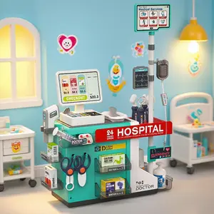 Mini Medical Station Doctor Set, 49 Pieces with Lights & Sounds, Role Play Toy for Boys & Girls, Ages 3+, Educational Pretend Play Kit