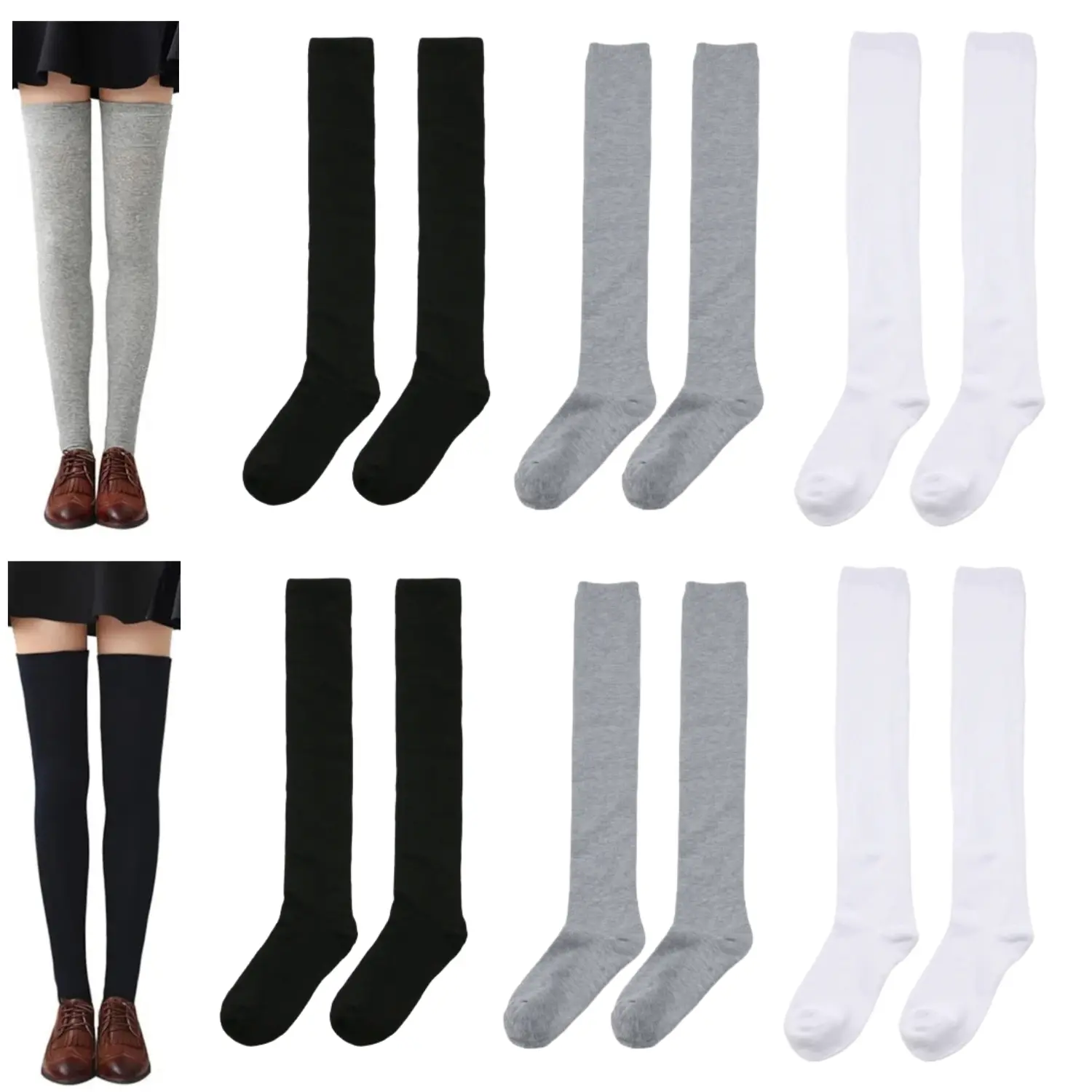 6 Pairs Extra Long Socks Set,Long Boot Stockings Thigh High Socks for Women Girls,Warmer High Socks for Daily Wear,Cosplay,Citywalk,Halloween Christmas Party Gifts,Hand Tools Kits