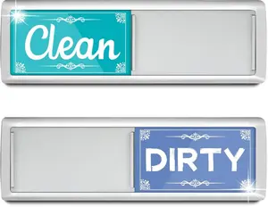[New Deal] Dirty Clean Dishwasher Magnet, Green&Blue Dishwasher Magnet Clean/Dirty Sign Refrigerator for Kitchen Organization and Storage Necessities