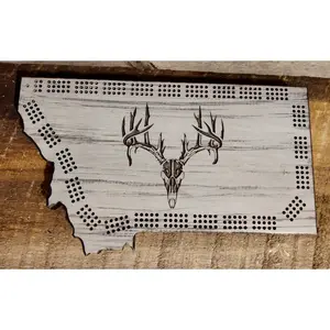 Cribbage Board-Deer skull