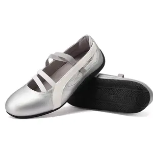 Mary Jane Shoes Ballet Sneakers for Women Casual Sneakers with Elastic Strap Non Slip Women's Ballet Flats with Foam Insole for Comfortable Daily Outgoing Work