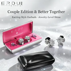 ERDU Air Note Couple's Earbuds Set: His & Hers Wireless Headphones with Interchangeable Ear Clips, Gift Idea, Couple Christmas Gifts, Last Minute Gift, 30H Playtime, Customizable Comfort Fit for Gym & Travel, Ideal Anniversary Gift - Perfect Pairing