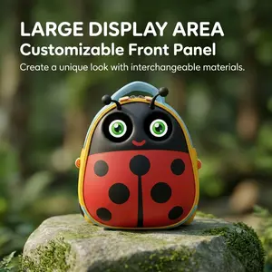 Cute Ladybug LED Screen Backpack, DIY Pattern Glowing Bag, Large Capacity, Durable, Breathable, Comfortable Straps, Ideal for Travel, Commuting, Outdoor Activities