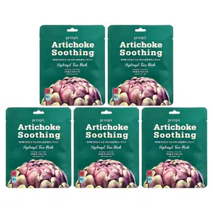 Petitfee Artichoke Soothing, Hydrogel Beauty Face Mask, 5 Sheets, 1.12 oz (32 g) Each