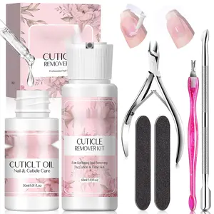 Cuticle Remover and Cuticle Oil Kit – Nail Care Kit with Cuticle Remover Liquid & 1.01 oz Cuticle Oil Cuticle Trimmer for Cuticle Softener & Moisturize Manicure Kit for Home Use,summerwins