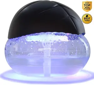 Air Purifier- Water Air Revitalizer, Air Washer, Air Freshener, Room Aromatizer, Aroma and Essential Oil Diffuser with 7 Color adjustable LED Lights- For Smoke and Pets