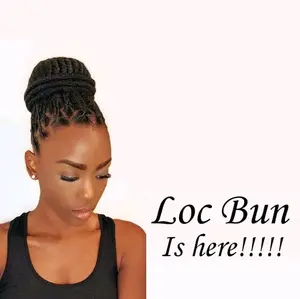 Faux Hair Locs Bun