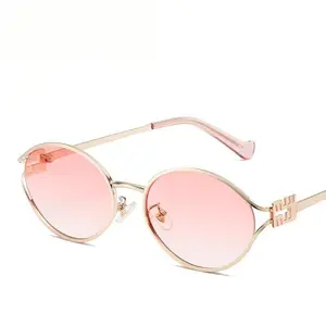 Summer new oval sunglasses with an ins-style high-end look, fashionable women's eyewear