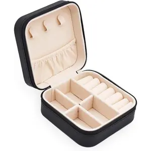 Mini ewelry Case,PU Leather Travel Jewelry Organizer Box, Portable Jewelry Organizer Box,Bridesmaid Gifts for Women Girls,for Womens Rings Earrings Necklaces Bracelets