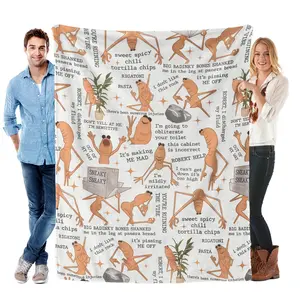 Marcus the Worm Blanket The popular Marcus the Worm, Known for its Cartoon Style and Humorous Approach.  Super Soft Flannel Blanket, an Ideal Gift For Children and Enthusiasts on Special Occasions. Perfect For Use at Home, Office, Outdoors and Parties.