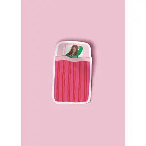 Sleepy SLP Sticker - Pink Bed