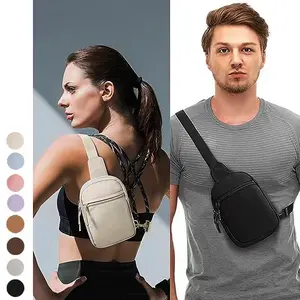 8058 Men's and Women's Single Shoulder Crossbody Bag 2025 New Model Polyester Waterproof Fabric Sports Casual Chest Bag