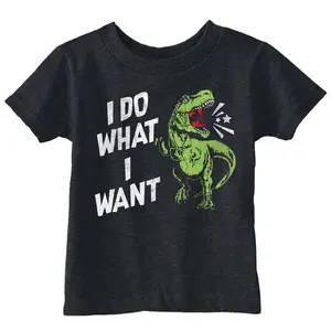 Toddler Funny T Shirts I Do What I Want Sarcastic T Rex Graphic Novelty Tee For Young Kids Funny Toddler Shirts Funny Dinosaur Apparel Childrens Graphic Tees Black - Do