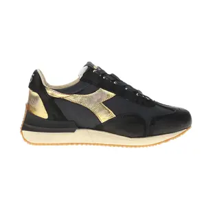 diadora Womens Equipe Mad Luna Lace Up Sneakers Shoes Casual - Black, Gold