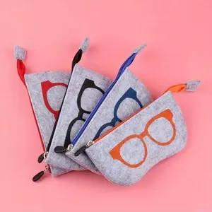 5pcs Multifunctional Sunglasses Bag, Zipper Cloth Glasses Bag, Chic Glasses Case, Eyewear Storage Bag for Home Organization, Storage bag, Portable Sunglasses Organizer