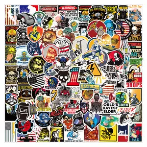 100 safety helmets, toolboxes, welders, electricians, graffiti stickers, notebooks, skateboards, suitcases, waterproof stickers