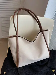 Women's Fashionable Tote Bag, Casual Large Capacity Shoulder Bag for Work & Daily Used, Trendy Versatile High-quality Daily Commuting Bag