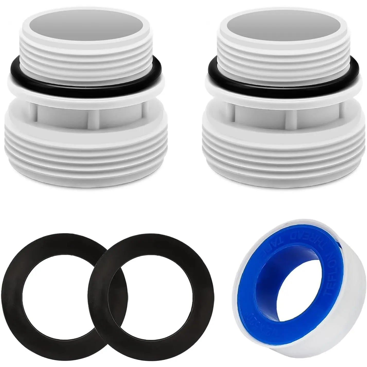 4560 40mm to 1 1/2 Inch Hose Conversion Adapters, Filter Hose Conversion Kit Compatible with Intex Hayward Coleman Pool Filter Hose Fitting, Above Ground PVC Adapter