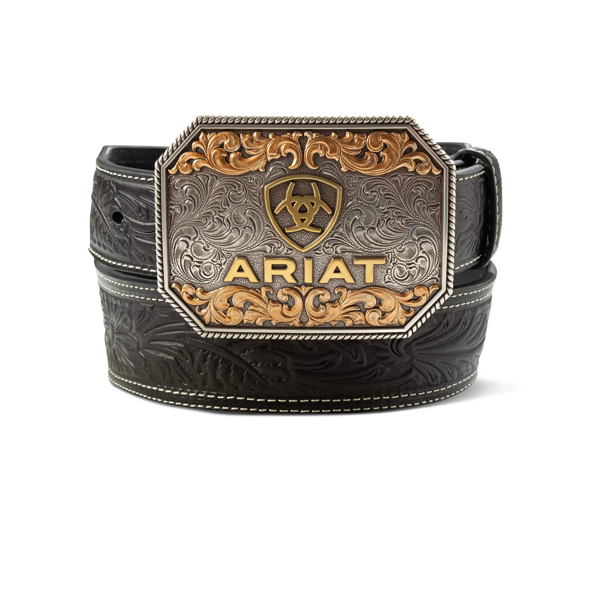 Men's Floral Tooled Taper Belt Men's Floral Tooled Taper Belt