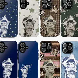 Cute Star Boy Phone Case - Hirono Aesthetic Phone Cover, Compatible with iPhone X, 11, 12, 13, 14, 15, 16, 17 & more