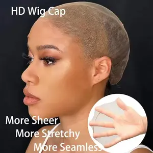 1PC Invisible HD Wig Cap Seamless HairpieceWig Cap For Lace Frontal Wigs For Women