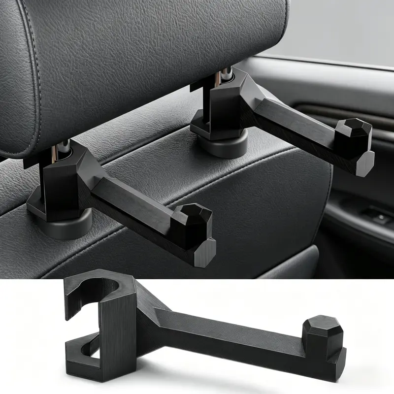 Universal Vehicle Headrest Bow Hanger - Car Hanging Accessories, Heavy-Duty Headrest Mount, Tool-Free Installation, Holds Bows & Bags, Frees Seat Space, Compatible with Car, SUV, Truck for Hunting Transport
