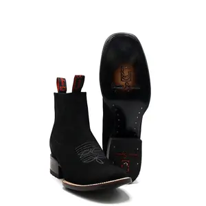 2662601 - Men's Vaquero Signature Wide Square Ankle Toe Boots (Nobuck Black)