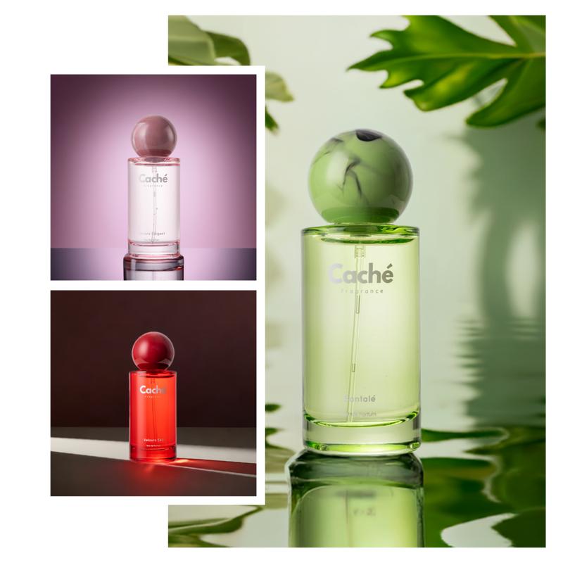 Caché Fragrance | Santalé + Ombre Élégant + Velours 540 | Velvet Amber Dynasty | Modern Elegance | Eau De Parfum (3 x 1.7oz / 50ml)