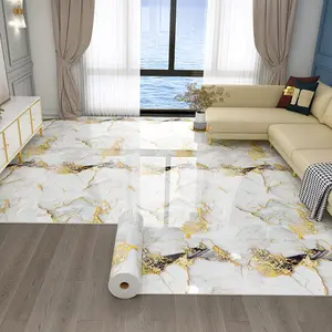 Marble Pattern Wallpaper Roll 15.75in X 118.11in Waterproof Self-Adhesive Vinyl Flooring Easy to Clean and Install DIY Decor for Kitchen Bedroom Living Room Bathroom