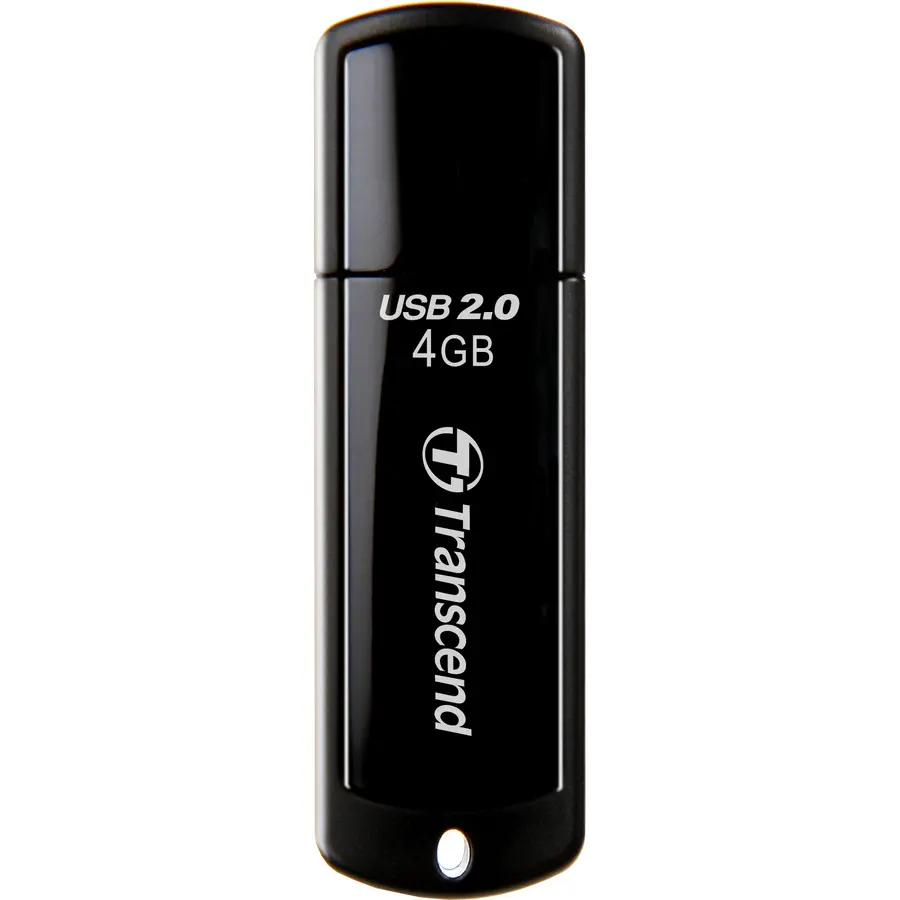 Transcend JetFlash 350 File Storage USB 2.0 Flash Drive - 4GB, Black