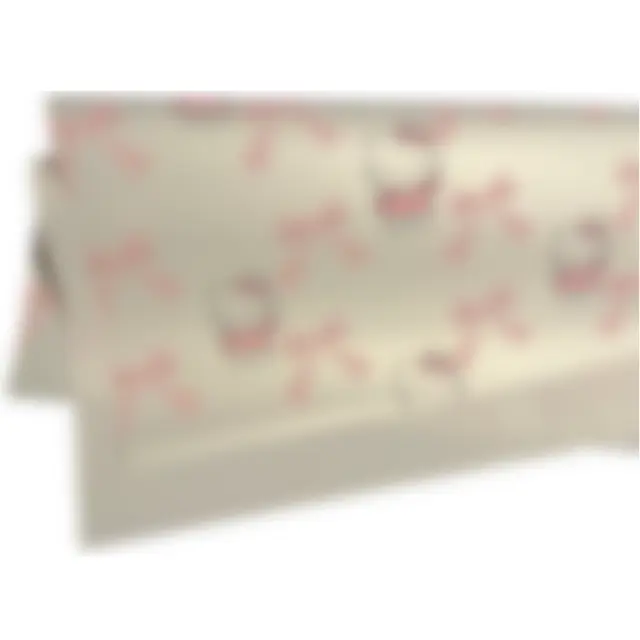 White HK with Pink Bows Bouquet Wrapping Paper
