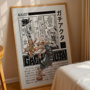 Gachiakuta August Poster: Curated Manga Panels, Anime Satin Poster