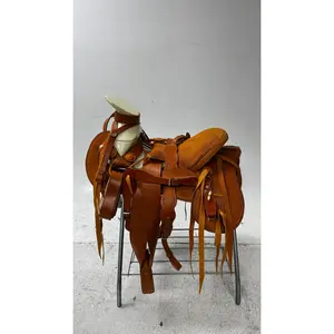 Charro Saddle – Tan Suede & Leather Combination (15.5”) “El Vaquero Real”