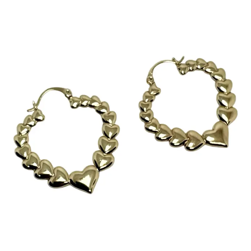 Female Women's Laminated Gold Hoop Earrings - Classic, Elegant, Corrosion Resistant, Durable, Comfortable, Casual - Trendy Costume Jewelry for Daily Wear & Any Outfit, Corrosion Res.