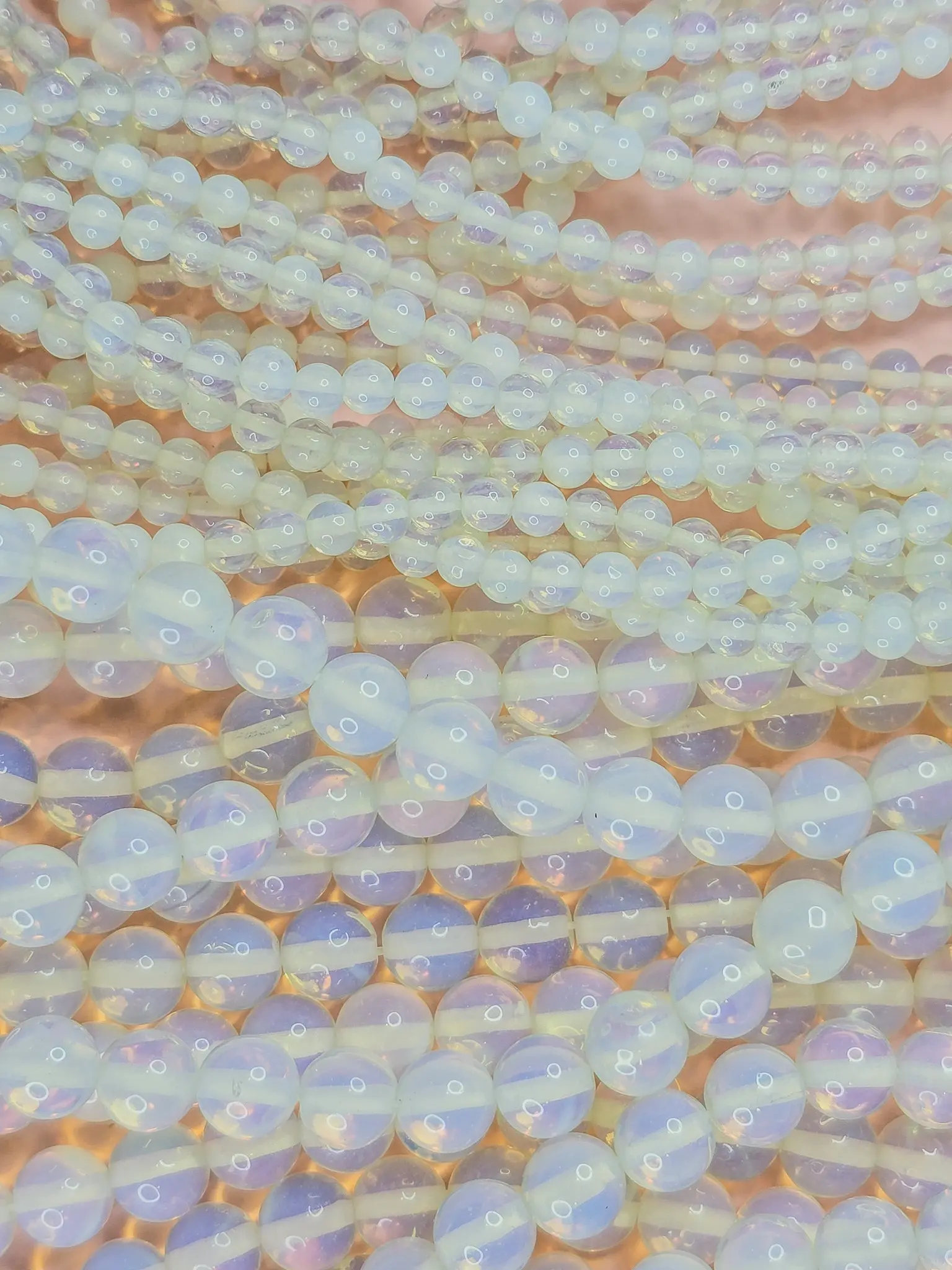 Ethereal Opalite Round Bead Strands | Man Made Opal | DIY Jewelry (4mm & 8mm)