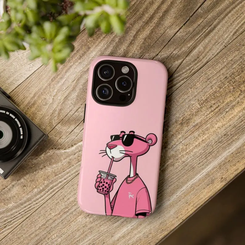 Pink Panther Tough iPhone Case, Cartoon Phone Cover for Iphone and Samsung, Childhood, Protective Cover, Gift